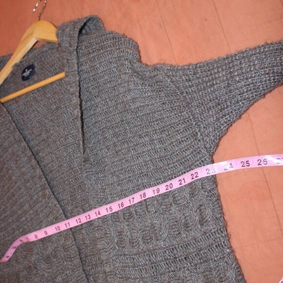 American Eagle Outfitters Brown Long  Open Front Cardigan Sweater Women's Size M - Picture 11 of 12